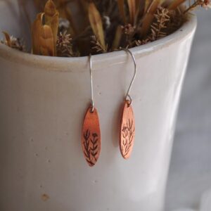fynbos etched copper dangles