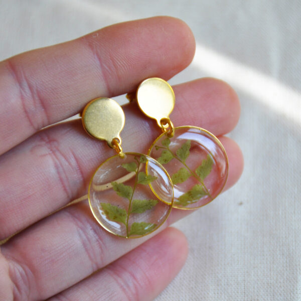 Botanical Metal Large Fern leaf dangles