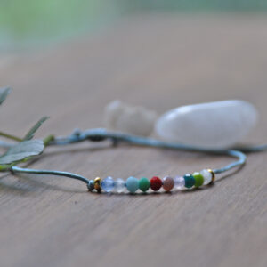 Colorful beaded adjustable bracelet