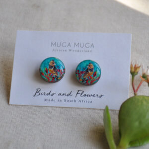 Crested Barbet wooden studs
