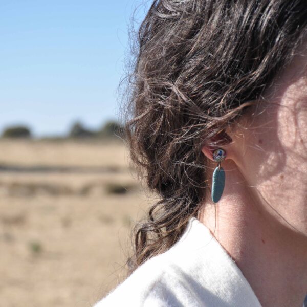 Sunbird leaf stud dangles - Image 3