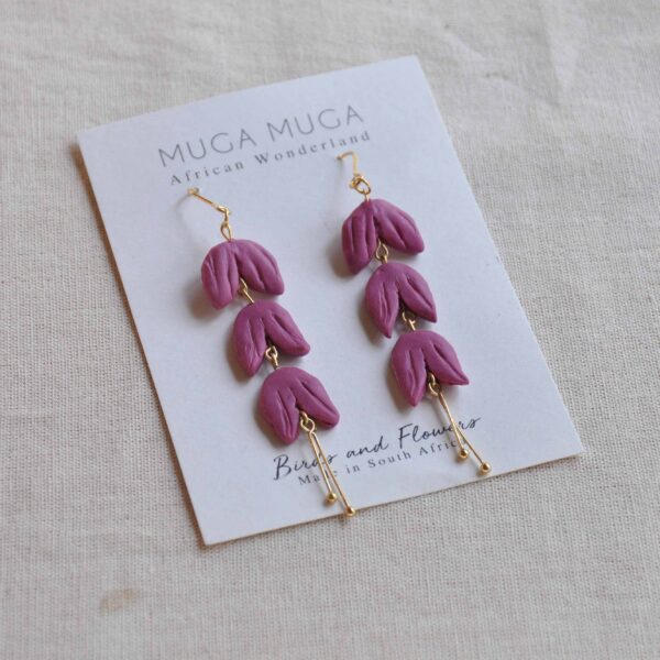 Cascading pink flower dangles - Image 4