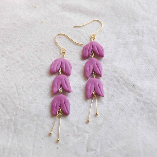Cascading pink flower dangles - Image 5