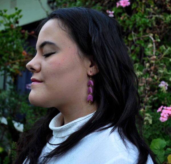 Cascading pink flower dangles - Image 2