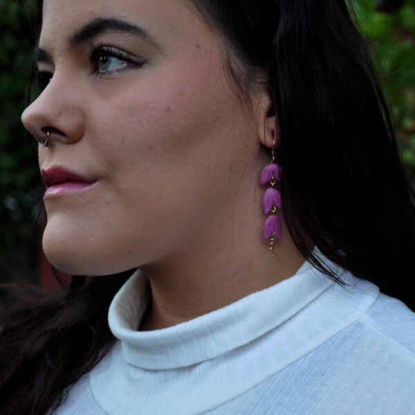 Cascading pink flower dangles - Image 3