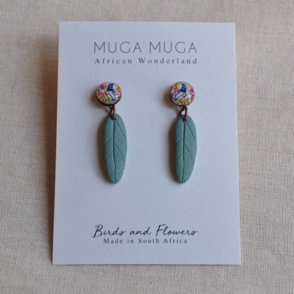 Sunbird leaf stud dangles - Image 5