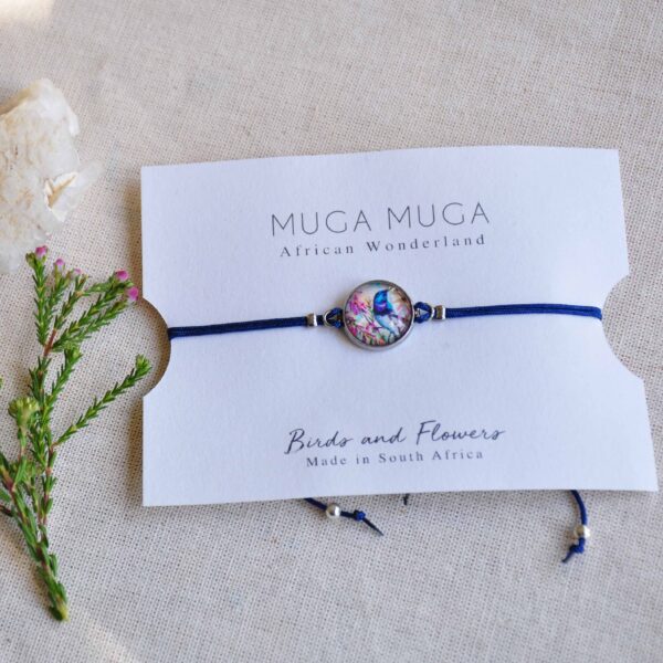 White-bellied sunbird and erica adjustable bracelet - Image 2