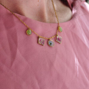 Forget me not charm necklace