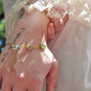 Gyps botanical charm bracelet